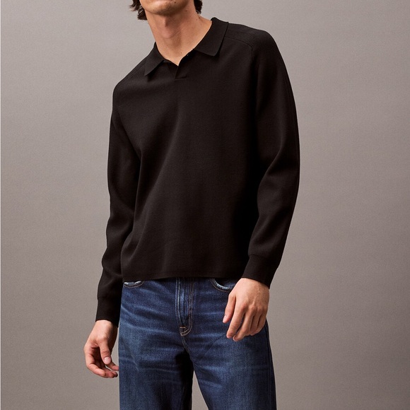 Calvin Klein Black Polo Shirt Classic Fit Med NWT - Picture 6 of 7